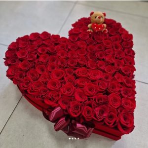 101 Roses in an Exclusive Heart Shaped Flower Box